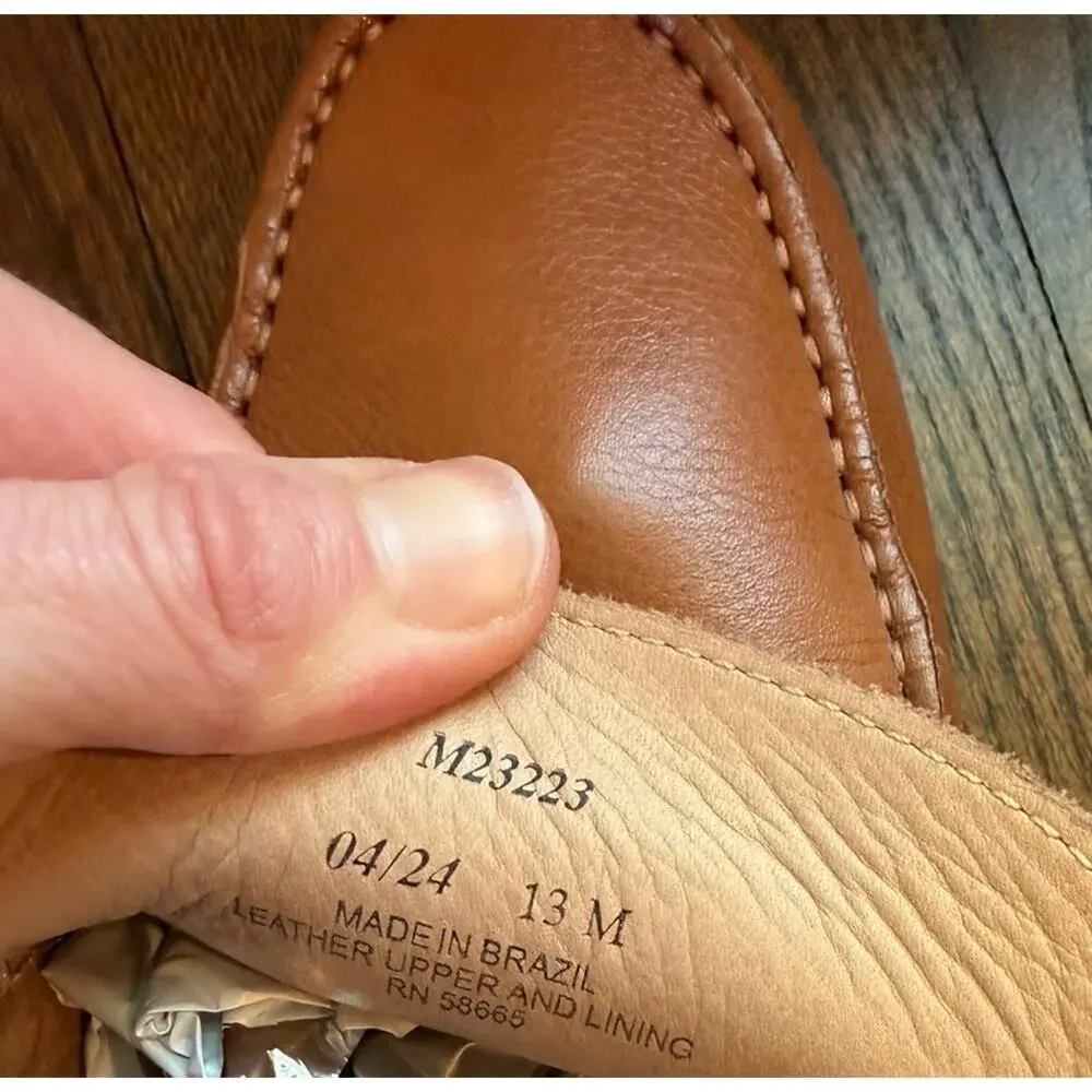 Nordstrom Mens Shop Brown Leather Driving Moccasins Slip Ons Size Mens 12 US